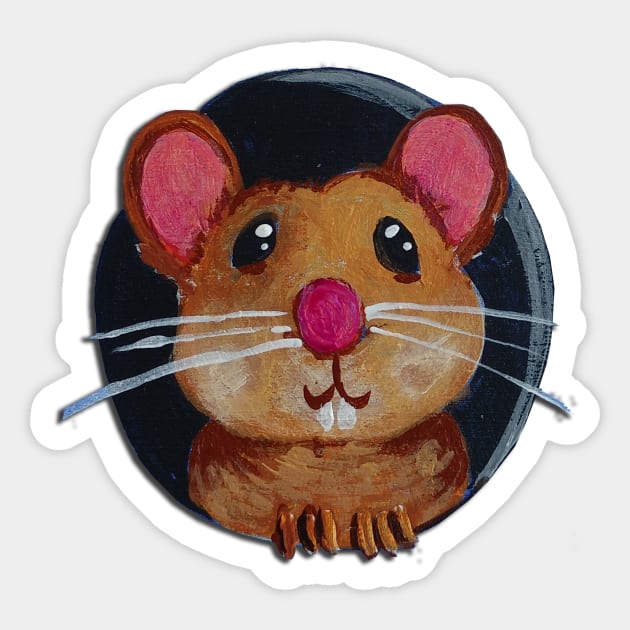 Cute mouse Sticker by PaintingsbyArlette